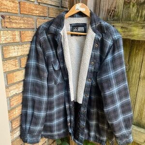 Canon Blue and Black Lightweight Shirt Jacket